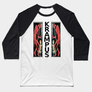 Red Krampus Baseball T-Shirt